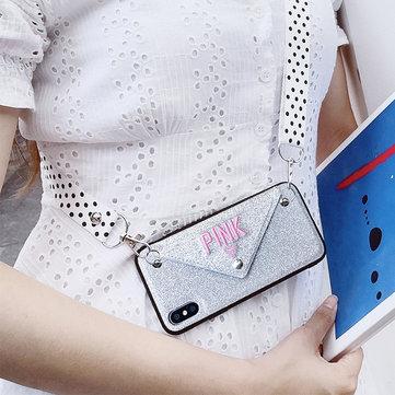 Cas De Téléphone Amour Brodé Pour Samsung S10 Sac À Bandoulière Sac À Bandoulière Téléphone Téléphone Longue Lanière Pomme X Étui En Cuir