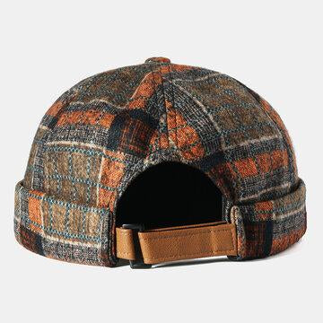 Casquettes à motif de couture à carreaux sans tête