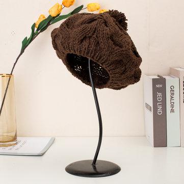 Bonnet tricoté béret dame chaud bonnet épais