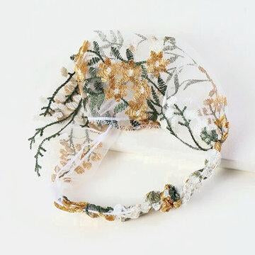 Dentelle Broderie Fleur Bandeau Super Fée Tempérament Bandeau Harnais Bandeau Chapeaux