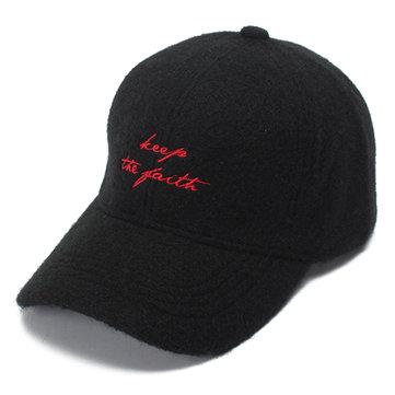 Casquette de baseball sport lettre de broderie de laine solide