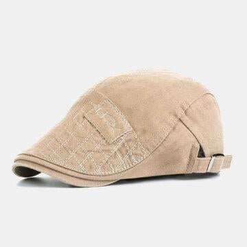 Motif de broderie coton visière extérieure mode chapeau béret