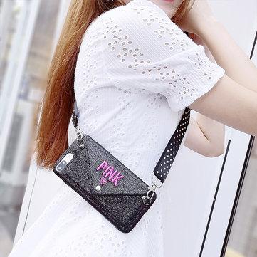 Cas De Téléphone Amour Brodé Pour Samsung S10 Sac À Bandoulière Sac À Bandoulière Téléphone Téléphone Longue Lanière Pomme X Étui En Cuir