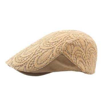 Bonnet de béret de dentelle de maille de coton