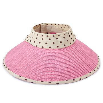 Chapeau de parasol femelle à rayures féminines.