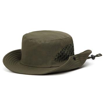 Chapeau de pêcheur respirant en plein air Mesh Large Brim Mesh Respirant Chapeau de plage