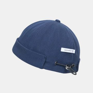 Casquette à cordon de serrage Ebony Skull Cap Hip-hop Brimless Chapeaux