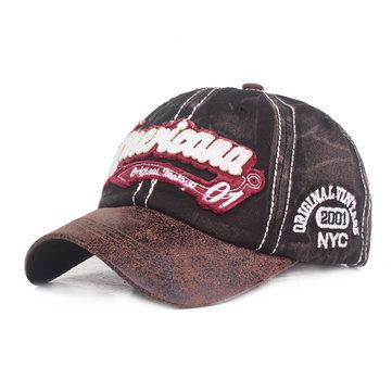 Casquette de baseball en coton lavé avec lettre brodée