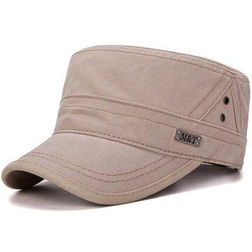 Casquette plate mince en coton uni Vogue