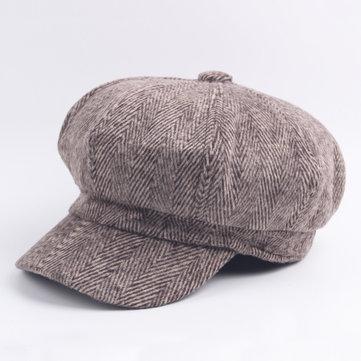 Casquette de béret octogonale vintage mens mens visière chapeau de peintre gavroche