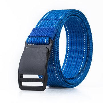 Men Plate Buckle Nylon Ceinture