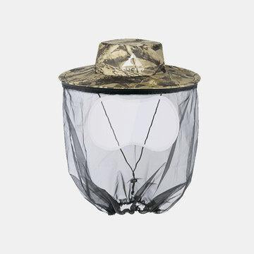 Été Voyage en plein air Anti-insecte Chapeau Crème Solaire Étanche Pliable Respirant Chapeau De Pêche