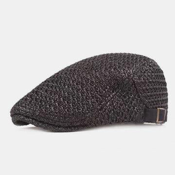 Mode tissé de style britannique sortir chapeau à pointes artiste béret chapeau casquettes plates
