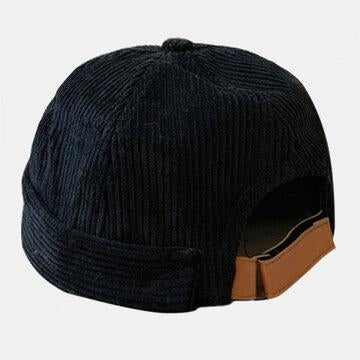 Chapeau en cuir de melon de couleur unie automne et chapeau chaud de propriétaire d'hiver