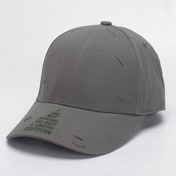 Casquette de baseball en coton avec motif de lettres