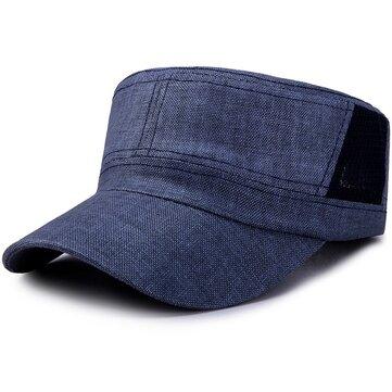 Casquette plate en coton uni