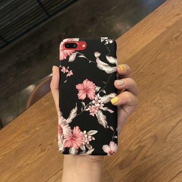 Étui pour téléphone PC de style littéraire floral rétro