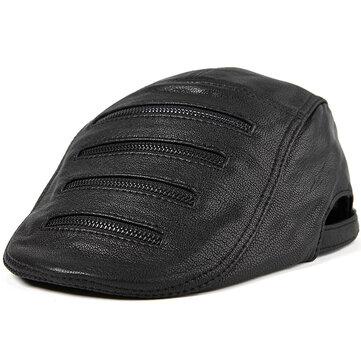Casquette en cuir béret chaud