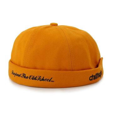 Chapeau Brimless Casquettes Vintage Skull Broderie Lettre