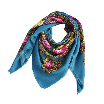 Châle imprimé floral foulard style rétro