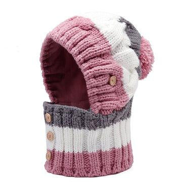 Bonnet tricoté chaud d'hiver