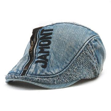 Chapeau à visière en denim de coton