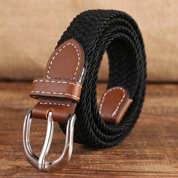 95CM Ceinture Décontracté Extensible Toile Tressée Avec Boucle Ceinture Pour Voyage Extérieur