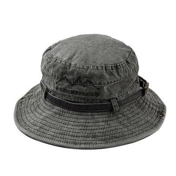 Chapeau de pêcheur rétro en coton délavé