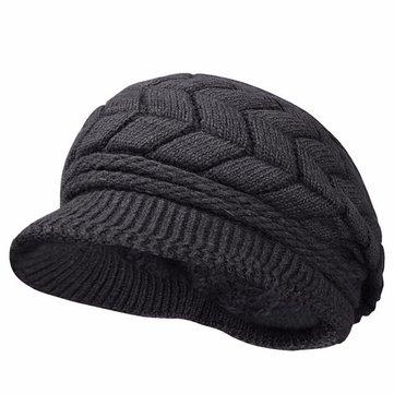 Béret Souple en Coton Epais avec Fourrure fausse