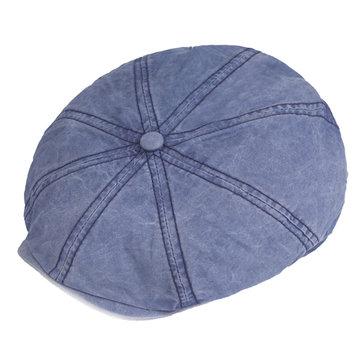 Casquette gavroche respirent style vintage en coton chapeau conducteur octogonal