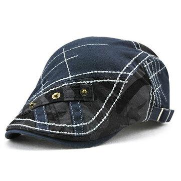 Casquette de béret chaude au point de camouflage en coton lavé respirant
