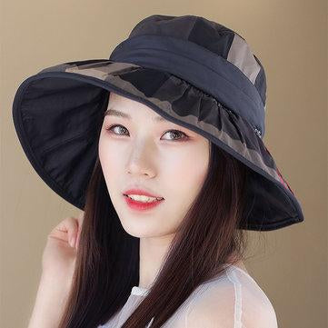 Chapeau de pêcheur pliable vintage à carreaux