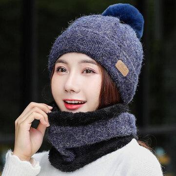 Bonnets chauds Boule de laine Chapeau de laine Écharpe Chapeau en tricot Cache-oreilles Casquette