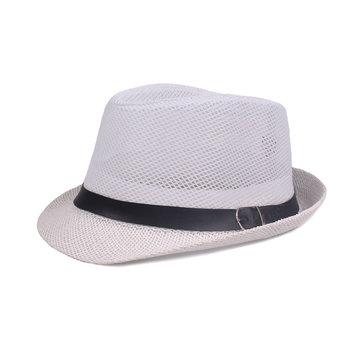 Casquette jazz respirante en paille solide