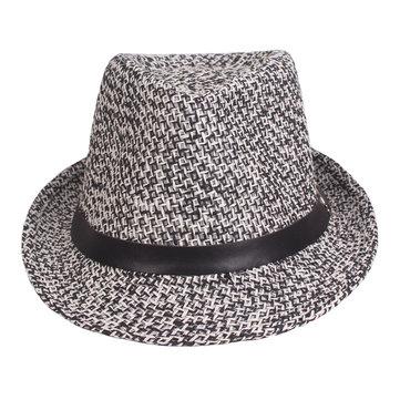 Chapeau décoratif Jazz avec ceinture tissée solide