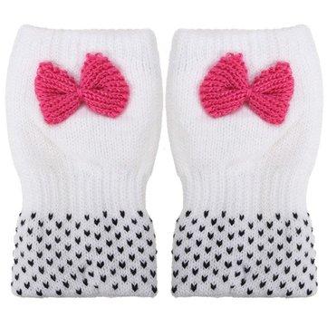 Bowknot mignon Crochet Tricoté Mitaines Gants Thermiques Poignet Main