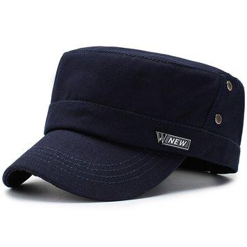 Casquette plate sauvage en coton uni Vogue