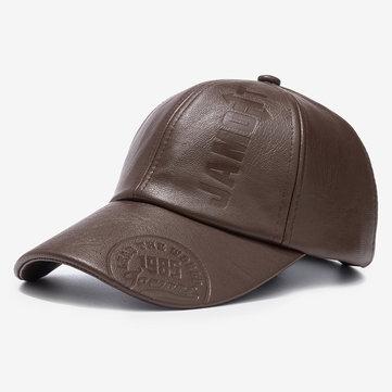 Casquette de baseball rétro en cuir PU imprimée avec une casquette d'extérieur avec logo