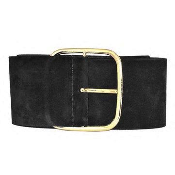Ceinture longue en velours à la taille