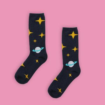 Chaussettes de tube moyen chaudes de coton d'impression de vente chaude