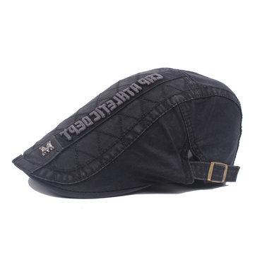 Coton lettre logo b logo b lettre béret bonnet casual visière chapeau avant réglable
