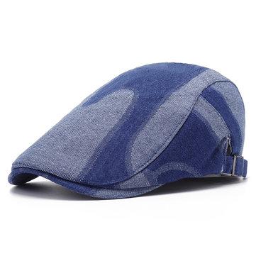 Casquette béret en jean délavé vintage