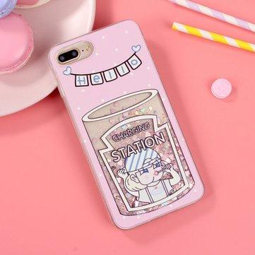 Étui en TPU pour téléphone Étincelles Quicksand de Cute Bling scintillant