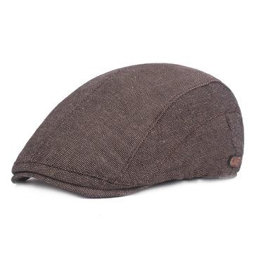 Casquette de golf couleur unie béret réglable en coton rétro