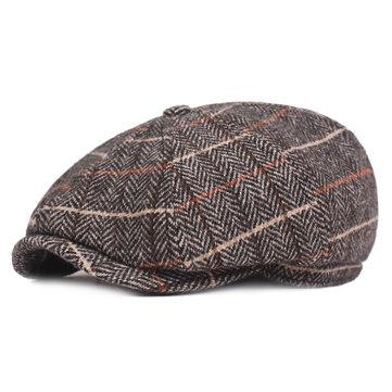 Béret vintage casquettes chapeau de bonhomme de neige chapeau octogone