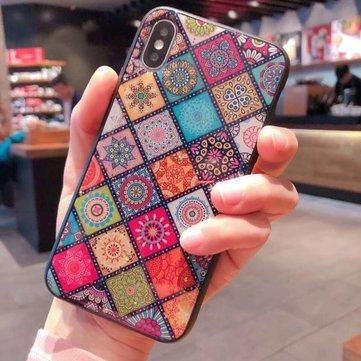 Étui de téléphone en plastique coloré rhombique Vogue