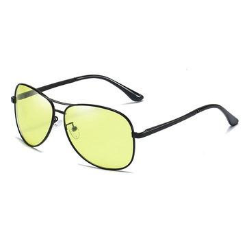 Lunettes de soleil anti-UV Lunettes de soleil polarisées rétro en métal