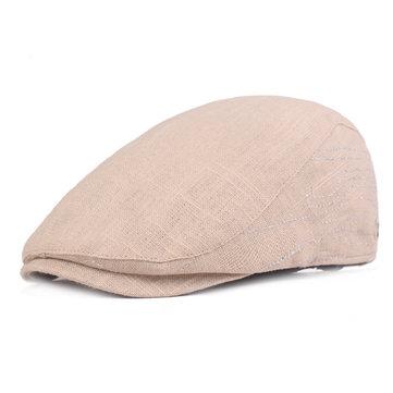 Casquette de golf de couleur unie béret réglable en coton ligne