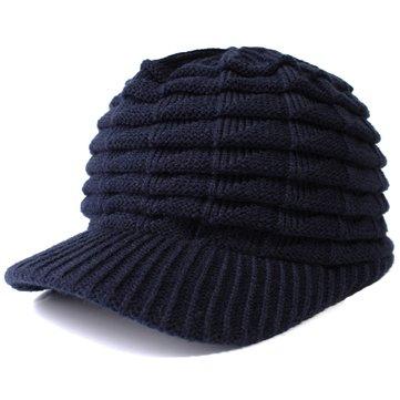 Chapeau de langue canard en tricot de laine chaud unisexe