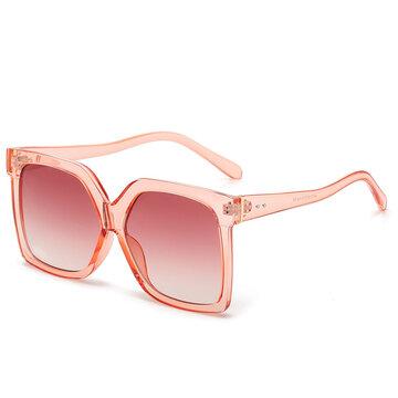 Retro Big Box New Sunglasses Lunettes de soleil de couleur contrastée